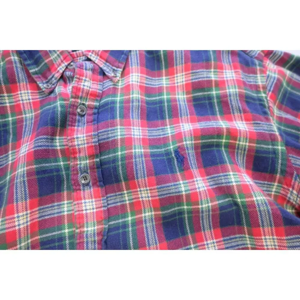 Polo Ralph Lauren Dress‎ Shirt Classic Performance Flannel Plaid Mens Sz 2XL XXL